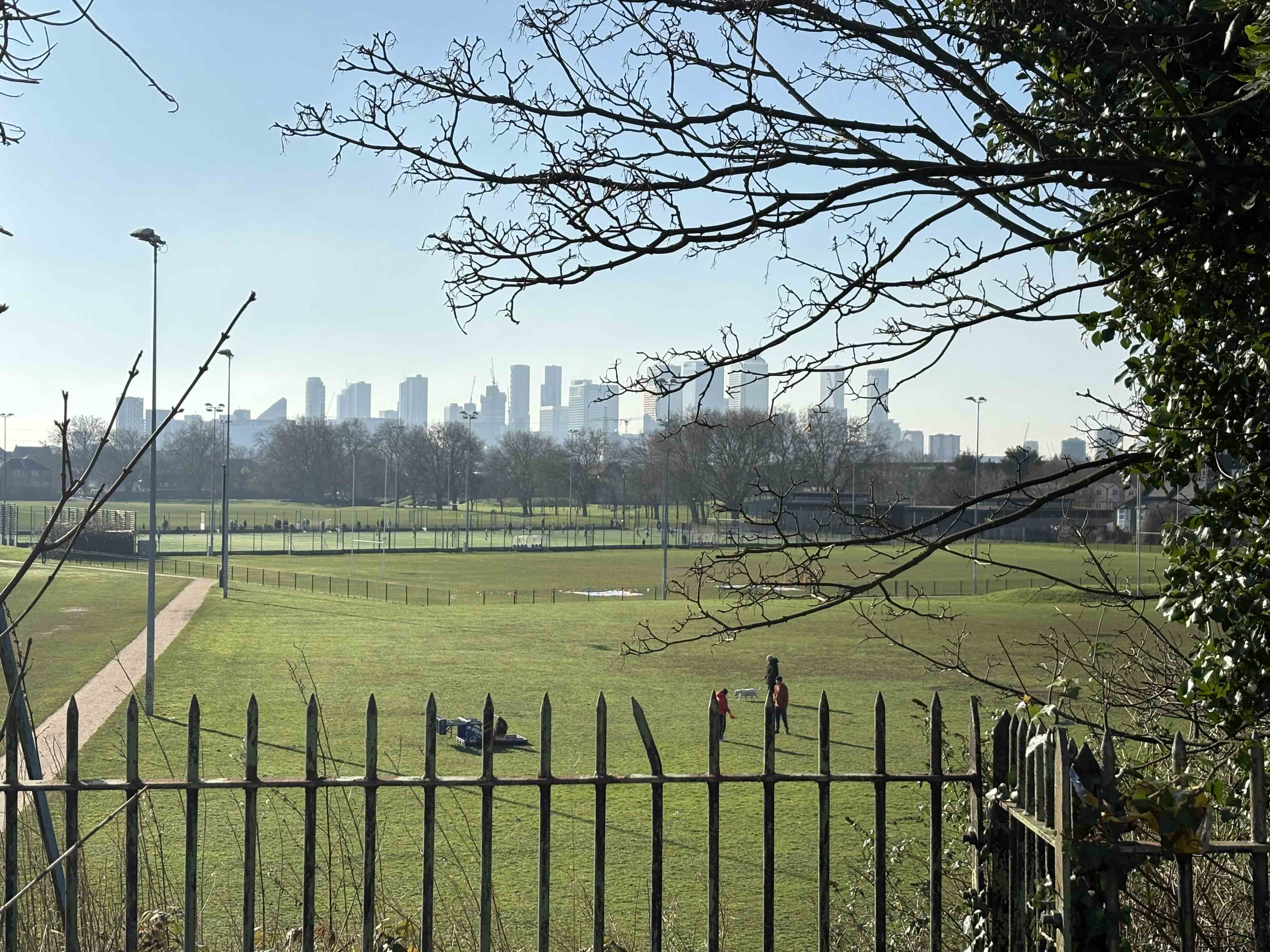 Looking over Memorial Park from Quietway 22