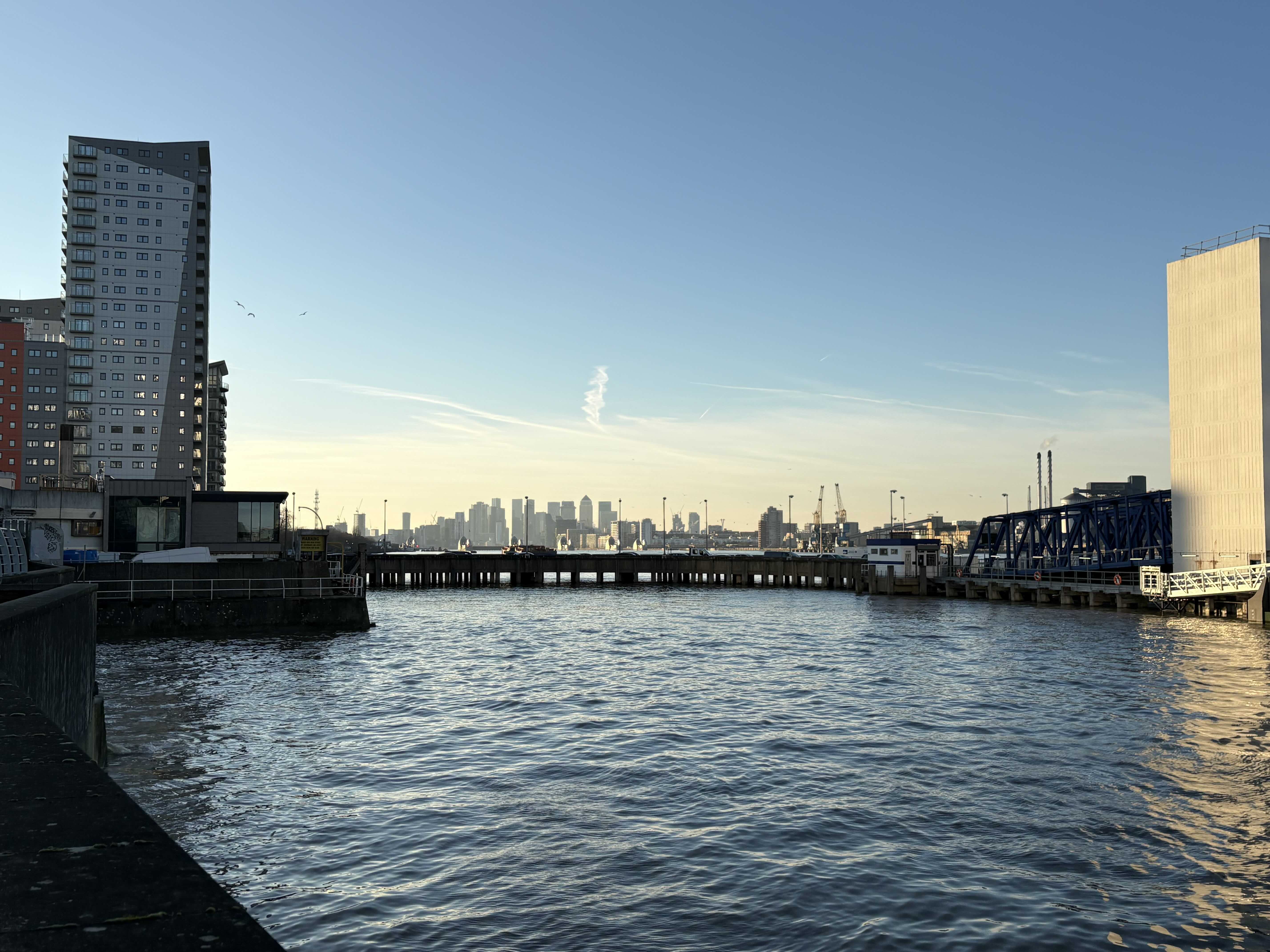 Looking back over the Thames from Woolwich